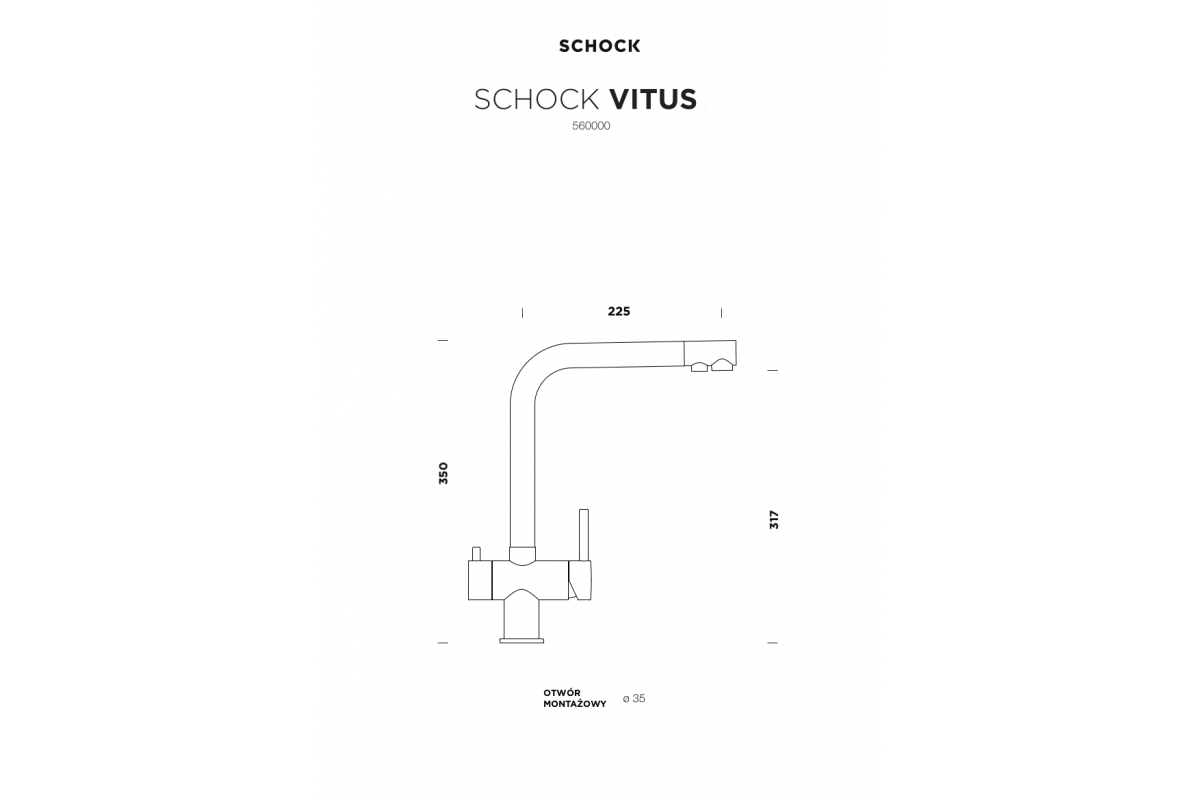 СМЕСИТЕЛ SCHOCK Vitus Fix White Gold 