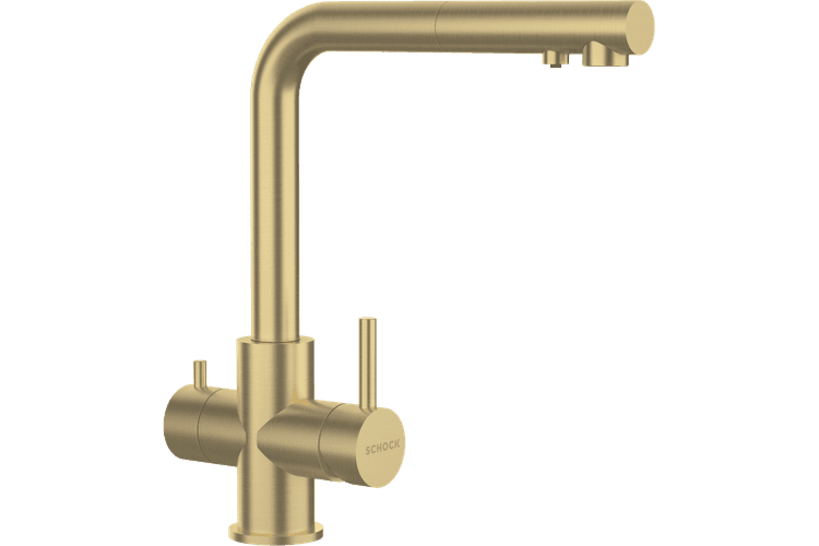 СМЕСИТЕЛ SCHOCK Vitus Pull Out White Gold 